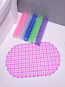 1pc Bathroom Non-Slip Mat With Suction Cups For Shower Room, Bathtub And Toilet - Multicolor - View 5