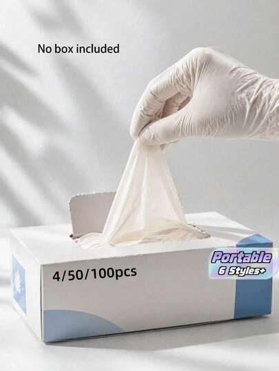 100/50pcs White Disposable Nitrile Gloves, Durable Household Cleaning Gloves, Suitable For Kitchen, Bathroom, Cleaning, Food Handling, Tattoo, Beauty, Hair Dyeing, Pets, Beauty Salon, Cleaning Supplies, Household Tools