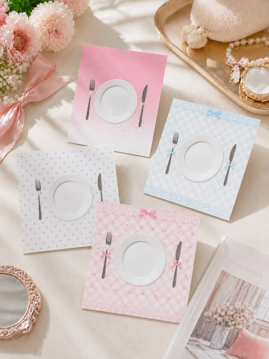 Zazumi 100pcs K‑Style Ins Plate Pattern Badge Backing Cards,Wrapping Packing Supplies For Idol Button Pins,Simple Gift Packaging Decorative Cards,Creative Package Accessories For Badge Collection,For Display, Trading,Handmade Crafts,Peripheral Exchange Use - multicolor - View 1