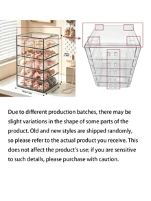 1pc 5-Layer High Transparency Acrylic Hair Accessory Storage Box, Dust-Proof Drawer Style Hair Tie Hair Clip Jewelry Box, Desktop Ornament Organizer Box - Multicolor - View 6