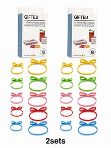 Zazumi Vibrant Bow‑Shaped Silicone Rubber Bands Feature Good Stretch For Repeated Use. Flexible To Seal Containers Or Bundle Small Items, Suitable For Household Daily Organization. - multicolor - View 10