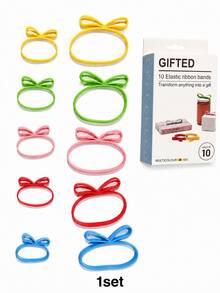 Zazumi Vibrant Bow‑Shaped Silicone Rubber Bands Feature Good Stretch For Repeated Use. Flexible To Seal Containers Or Bundle Small Items, Suitable For Household Daily Organization. - multicolor - View 11