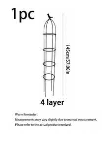 1pc 2-4layer Fashionable & Durable Plant Support Trellis With Elegant Bird Top Ornament, Guides Vines To Grow Upward, Rust-Proof Garden Lattice, Suitable For Vines, Roses, Clematis, Lotus Support, Summer Garden - A - View 7