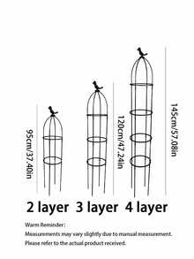 1pc 2-4layer Fashionable & Durable Plant Support Trellis With Elegant Bird Top Ornament, Guides Vines To Grow Upward, Rust-Proof Garden Lattice, Suitable For Vines, Roses, Clematis, Lotus Support, Summer Garden - A - View 5