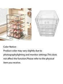 1pc 5-Layer High Transparency Acrylic Hair Accessory Storage Box, Dust-Proof Drawer Style Hair Tie Hair Clip Jewelry Box, Desktop Ornament Organizer Box - Multicolor - View 4