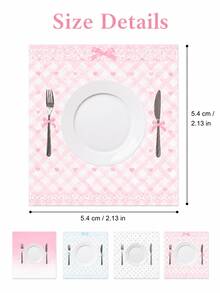 Zazumi 100pcs K‑Style Ins Plate Pattern Badge Backing Cards,Wrapping Packing Supplies For Idol Button Pins,Simple Gift Packaging Decorative Cards,Creative Package Accessories For Badge Collection,For Display, Trading,Handmade Crafts,Peripheral Exchange Use - multicolor - View 3