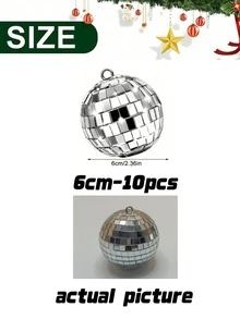 2/10件裝迷你迪斯可鏡面球裝飾品-反光玻璃球吊飾,適合迪斯可主題派對背景、節日裝飾、婚禮桌面裝飾、聖誕樹裝飾、萬聖節裝飾 - 多色 - 查看 15