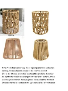 1PC/3pcs Creative Paper Rope Handmade Woven Pendant Light Shade Chinese Southeast Asian Style Homestay Hotel Lamp Shade Decor For Living Room Bedroom Dining Room - Rattan Lampshade - View 4