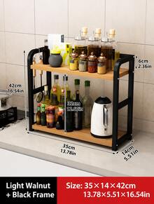 Kitchen Multi-Functional Storage Rack For Seasonings, Utensils, And Bottled Condiments With Multi-Layer Shelving - View 6