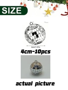 2/10件裝迷你迪斯可鏡面球裝飾品-反光玻璃球吊飾,適合迪斯可主題派對背景、節日裝飾、婚禮桌面裝飾、聖誕樹裝飾、萬聖節裝飾 - 多色 - 查看 13