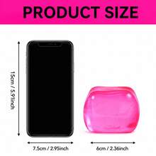 1pc Pink Ice Cube Shape Squishy Stress Relief Cube, TPR Shell With Maltose Filling, 6cm Slow Rebound Hand Squeeze Cube, Stretchy Pinchable Desktop Hand Squeeze Accessory - Multicolor - View 6