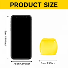 1pc Yellow Ice Cube Shape Squishy Stress Relief Cube, TPR Shell With Maltose Filling, 6cm Slow Rebound Hand Squeeze Cube, Stretchy Pinchable Desktop Hand Squeeze Accessory - Multicolor - View 6
