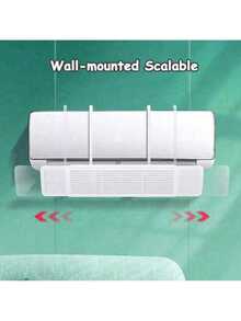 1pc/2pcs/3pcs Retractable Air Conditioner Wind Deflector Anti-Direct Blowing Universal Windshield Wall-Mounted Household Air Outlet Baffle Cold Air Guide Upgraded Thickened Pp Material - Multicolor - View 4