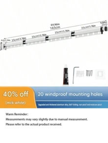 1pc Foldable Shower Curtain Rod, Upgraded Thickened Aluminum Alloy, 360° Foldable, Rust-Proof And Moisture-Proof, Easy To Install, Clothes Drying Rod, Space-Saving, Suitable For Various Wall Shapes - Foldable - View 14