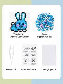 DIY Retro Animal Pixel Art Crafting Set – Personalized Mosaic Bead Project For Aesthetic Desk Decor & Custom Bag Charms – Ideal For Summer Break & Independence Day DIY Activities - multicolor - View 11