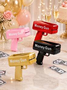 Zazumi 1pc Raining Money Banknote Gun 100pcs Toy Money Fashion Party Outdoor Games Fun Funny Gift Fun Shooting Prop For Birthday Wedding Nightclub Celebration - multicolor - View 3