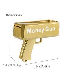 Zazumi 1pc Raining Money Banknote Gun 100pcs Toy Money Fashion Party Outdoor Games Fun Funny Gift Fun Shooting Prop For Birthday Wedding Nightclub Celebration - multicolor - View 5