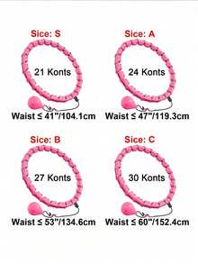1PC 51IN 130CM Heavy Duty Weighted Fitness Hoop For Weight Loss Exercise With 26 Detachable Links And Headband For Women Beginners Home Gym Workout - Multicolor - View 2