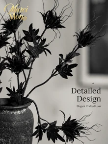 Muroi Mono 1/3pcs Black Artificial Flowers, Faux Fake Flower Stems, Decorative Simulation Floral Branches, For Wedding Aisle Backdrop Arrangement, Hotel Decor, Party Layout, Living Room, Study Room, Dining Table Display, Home Vase Table Centerpiece Decoration - Multicolor - View 4