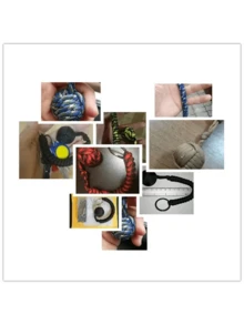 An Outdoor Protection Keychain Steel Ball Carrying Self-Defense Lane Survival Keychain With Broken Window - Multicolor - View 2