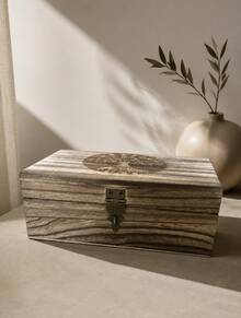 Hand Carved Wooden Tree Of Life Storage Box, Exquisite Engraved Keepsake Box, Wooden Jewelry Organizer Box, Flame Craft Finish, Unique Creative Gift For Men And Women - multicolor - View 2