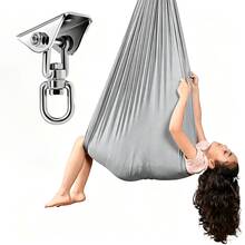 6-Piece Stainless Steel 304 Hammock Set - Rust-Resistant Sturdy Swing Hooks - Multi-Functional, Easy-To-Install Rotating Hook Design Suitable For Hammocks, Yoga, Boxing Bags, And Swing Hardware - Silver - View 5