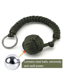 An Outdoor Protection Keychain Steel Ball Carrying Self-Defense Lane Survival Keychain With Broken Window - Multicolor - View 6
