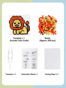 DIY Retro Animal Pixel Art Crafting Set – Personalized Mosaic Bead Project For Aesthetic Desk Decor & Custom Bag Charms – Ideal For Summer Break & Independence Day DIY Activities - multicolor - View 12
