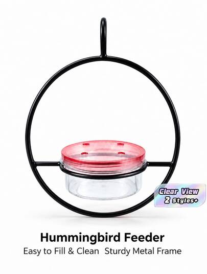 Comedero colgante de doble uso para semillas de pájaros y agua para beber, decoración rústica para jardín y patio exterior, regalo práctico para amantes de los pájaros y suministros de vida silvestre