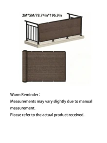 Balcony Privacy Sun Shade | 90% Sun Shading And UV Protection, Windproof And Dustproof, Suitable For Outdoor Balcony, Garden, Patio, Swimming Pool, Available In Multiple Colors - 1 Piece Of Any Color - View 12
