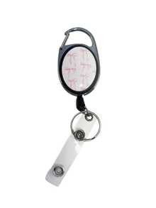1pc Minimalist Versatile Oval Cherry Pattern Single-Sided ID Badge Reel, Personalized Badge Holder Clip, Interesting Medical/Nursing Work ID Card Holder, Office Staff, Teacher, Nurse, Student ID Badge Accessory (Floral) - A - View 7