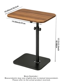 Adjustable Height Side Table, Classic And Elegant Design, Easy To Assemble, Suitable For Any Occasion - Can Be Placed Next To The Couch Or Bedside Or Used As A Coffee Table, Suitable For Indoor And Outdoor Use And Camping. Color Options: Walnut/Black - Multicolor - View 2