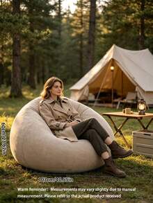 Solid Color Soft Inflatable Bean Bag Sofa, Foldable Portable Comfortable Leisure Lounge Chair, Suitable For Adults And Families, Indoor Outdoor Camping Summer Use - Multiple Styles - View 11