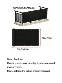 Balcony Privacy Sun Shade | 90% Sun Shading And UV Protection, Windproof And Dustproof, Suitable For Outdoor Balcony, Garden, Patio, Swimming Pool, Available In Multiple Colors - 1 Piece Of Any Color - View 16