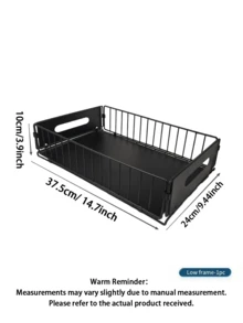 1pc, Pull-Out Storage Rack, Kitchen Cabinet Storage Box, Slide-Out Storage Basket In Drawer Under Sink, Dish Storage Rack, Spice Organizers, Snack Holders, Space-Saving Organizer Without Punching Holes, Suitable For Organizing Household, Kitchen - Short Frame-1pc - View 7