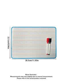 1pc Whiteboard, Other Side Is White Writing Board/Message Board, Smooth Writing, Dry Erase, Reusable (Board Only) - Double-sided Whiteboard - View 2