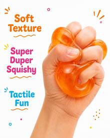 1pc Orange Ice Cube Shape Squishy Stress Relief Cube,TPR Shell With Maltose Filling, 6cm Slow Rebound Hand Squeeze Cube, Stretchy Pinchable Desktop Hand Squeeze Accessory - Multicolor - View 7