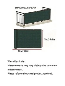 Balcony Privacy Sun Shade | 90% Sun Shading And UV Protection, Windproof And Dustproof, Suitable For Outdoor Balcony, Garden, Patio, Swimming Pool, Available In Multiple Colors - 1 Piece Of Any Color - View 13