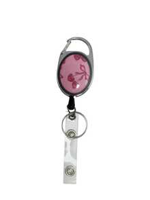 1pc Minimalist Versatile Oval Cherry Pattern Single-Sided ID Badge Reel, Personalized Badge Holder Clip, Interesting Medical/Nursing Work ID Card Holder, Office Staff, Teacher, Nurse, Student ID Badge Accessory (Floral) - A - View 8