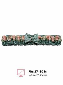 Zazumi Pink Lace Fabric Monitor Frame Cover,Floral Embroidery Computer Screen Surround Sleeve With Bow Pearl,Dustproof Monitor Border Protector,Soft Cloth Screen Decor Frame For Desktop PC Monitor,Decorative Screen Ornament For Bedroom Study Desk Decor - multicolor - View 8