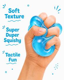 1pc Blue Ice Cube Shape Squishy Stress Relief Cube, TPR Shell With Maltose Filling, 6cm Slow Rebound Hand Squeeze Cube, Stretchy Pinchable Desktop Hand Squeeze Accessory - Multicolor - View 6
