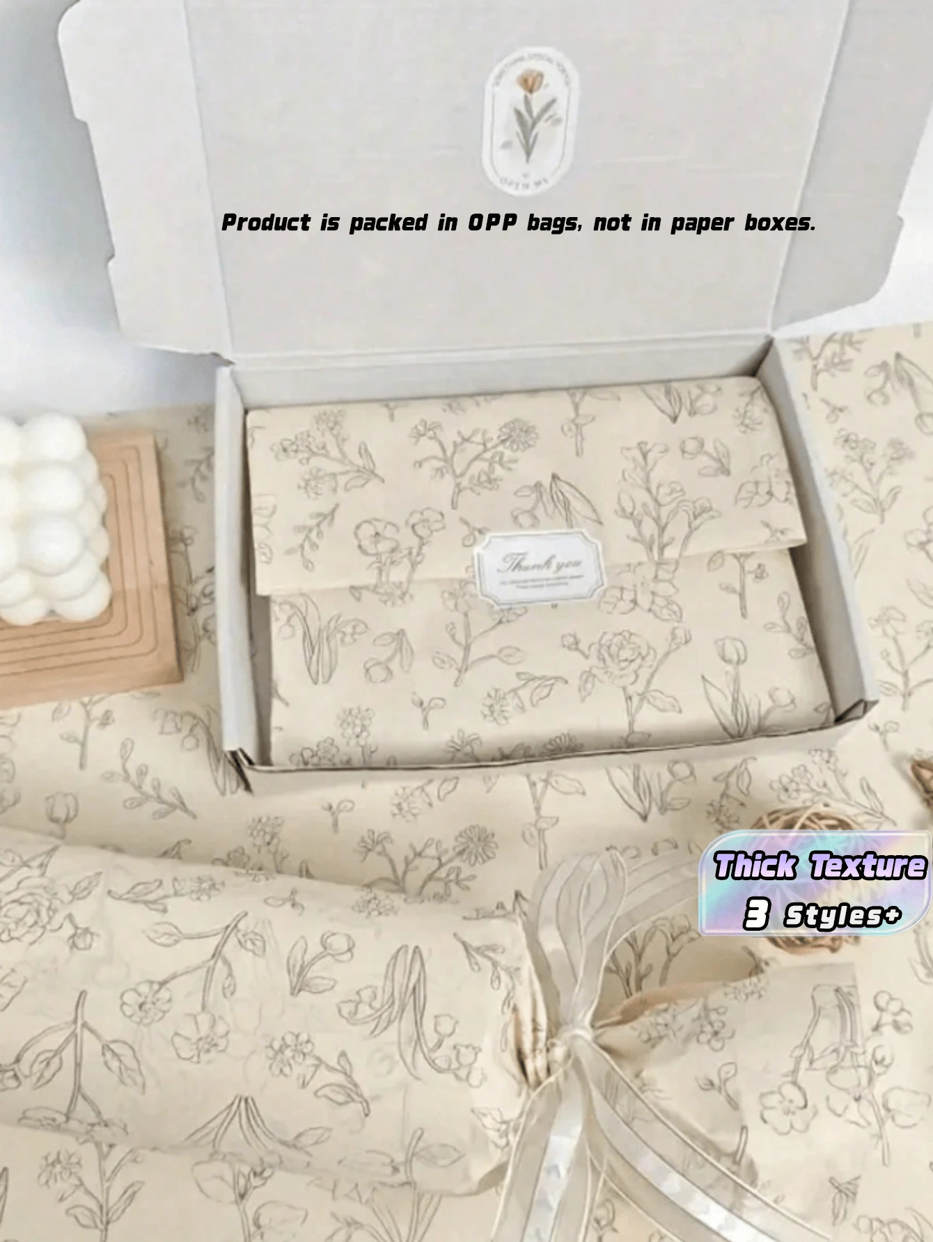 40/50/80pcs Floral Pattern Tissue Paper, Suitable For DIY Crafts, Party Gifts, Bouquet Wrapping, Clothing Packaging And Birthday Gift Decoration - Flowers - View 1