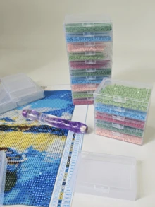 DIY Diamond Painting New Tool Kit, Divided And Stored In One Box, Dual-Purpose, 32 Compartments - Sets - View 6