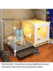Encryption Rabbit Cage, Household Indoor Large Cleaning Tray, Dutch Pig Specific Nest, Guinea Pig Cage - multicolor - View 6