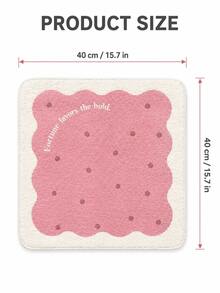 Joivida Soft Plush Wavy‑Edge Seat Cushion Features Lovely Polka‑Dot Patterns, Offering Soft Padded Support For Sitting. It Fits Office Chairs, Dining Stools And Study Desks, Bringing Cozy Comfort For Long‑Time Seating In Home And Workspace. - multicolor - View 3