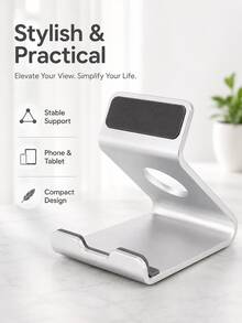 Haus Hana All-Metal Desktop Phone & Tablet Stand, Stable Portable Device Holder With Sturdy Support For Smartphone, Tablet, Video Calls, Streaming, Office Desk, Home Workspace, Bedside, Travel & Daily Use - Multicolor - View 8
