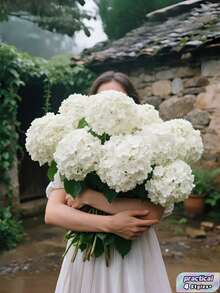 1pc Large Hydrangea Artificial Flower Wedding Stage Decor Dense Fake Flower Arrangement Event Party Backdrop Arch Aisle Decoration Centerpiece Home Festival Ornament - Multicolor - View 1