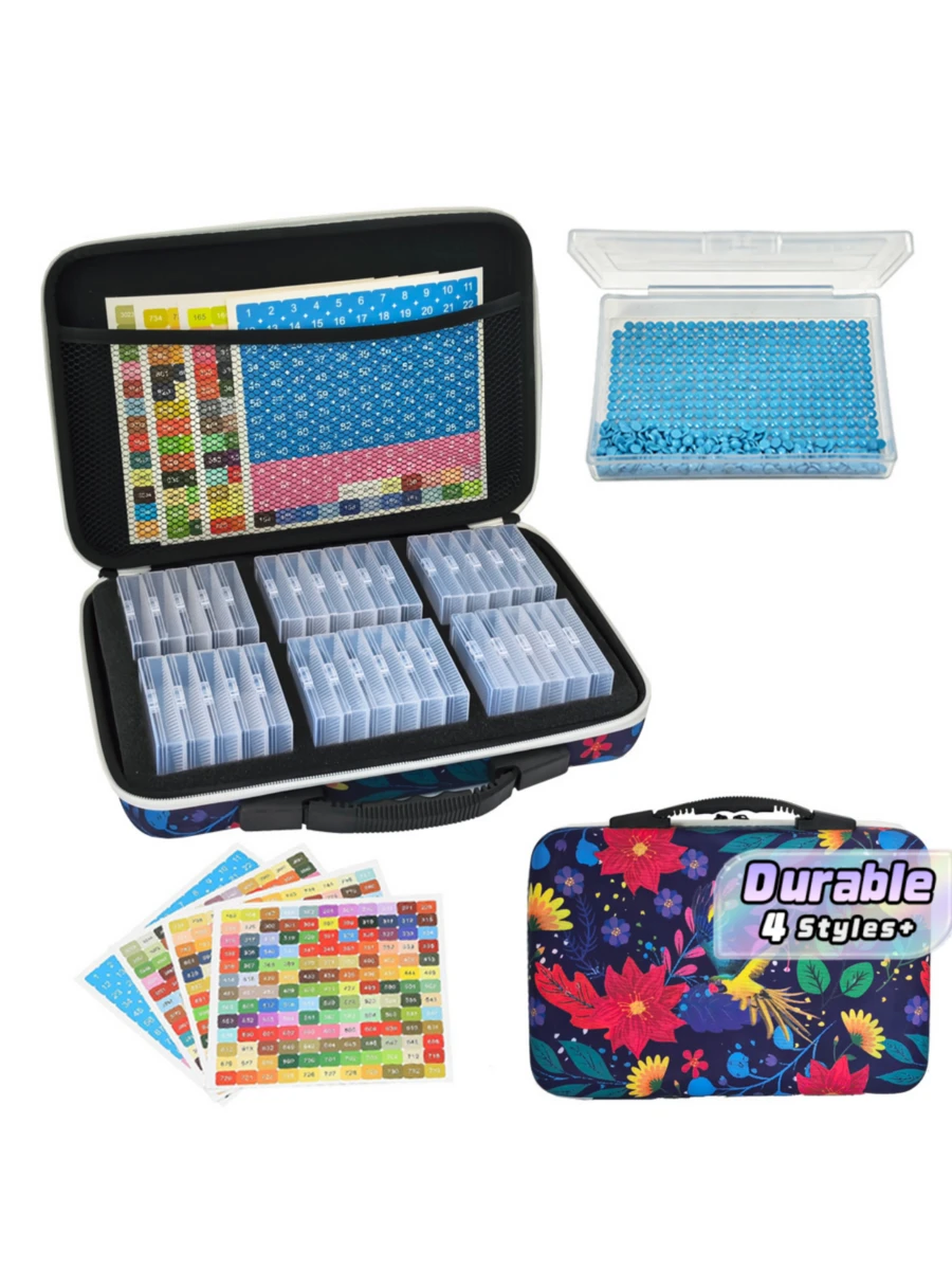 DIY Diamond Painting New Tool Kit, Divided And Stored In One Box, Dual-Purpose, 32 Compartments - Sets - View 1