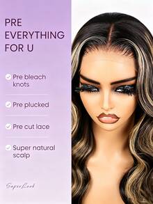 13x6 High-Definition Lace Straight Hair Wig, 200% Density, Wear And Go, Lace Closed Wig - Natural & Black - View 5