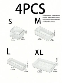 4/5/6/7件透明化妝收納抽屜盒，化妝品展示架，化妝工具收納盒，抽屜式桌面收納盒，抽屜型化妝收納盒，適用於假期海灘、浴室系列、臥室系列，大容量 - 彩色 - 查看 10